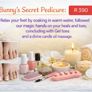Bunny’s Secret Pedicure – Gel Toes + Candle Oil Massage